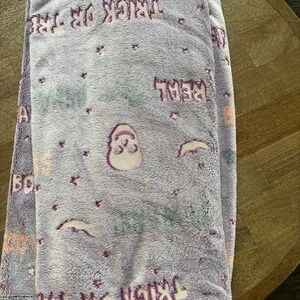 Halloween glow in the dark plush purple throw